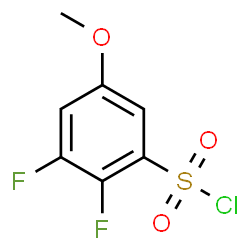 ChemSpider 2D Image | 2,3-Difluoro-5-methoxybenzenesulfonyl chloride | C7H5ClF2O3S