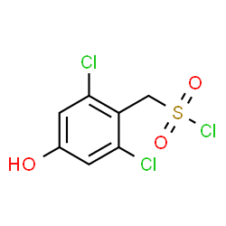 ChemSpider 2D Image | (2,6-Dichloro-4-hydroxyphenyl)methanesulfonyl chloride | C7H5Cl3O3S