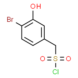 ChemSpider 2D Image | (4-Bromo-3-hydroxyphenyl)methanesulfonyl chloride | C7H6BrClO3S