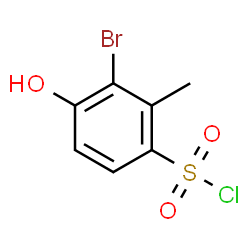 ChemSpider 2D Image | 3-Bromo-4-hydroxy-2-methylbenzenesulfonyl chloride | C7H6BrClO3S