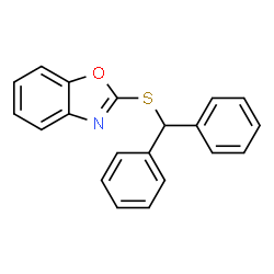 ChemSpider 2D Image | 2-Benzhydrylsulfanyl-benzooxazole | C20H15NOS