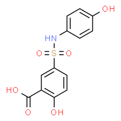 ChemSpider 2D Image | 2-Hydroxy-5-[(4-hydroxyphenyl)sulfamoyl]benzoic acid | C13H11NO6S