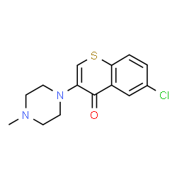 ChemSpider 2D Image | 6-Chloro-3-(4-methyl-1-piperazinyl)-4H-thiochromen-4-one | C14H15ClN2OS
