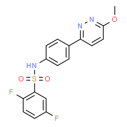 ChemSpider 2D Image | 2,5-Difluoro-N-[4-(6-methoxy-3-pyridazinyl)phenyl]benzenesulfonamide | C17H13F2N3O3S