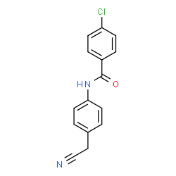 ChemSpider 2D Image | 4-Chloro-N-[4-(cyanomethyl)phenyl]benzamide | C15H11ClN2O