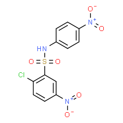 ChemSpider 2D Image | 2-Chloro-5-nitro-N-(4-nitrophenyl)benzenesulfonamide | C12H8ClN3O6S