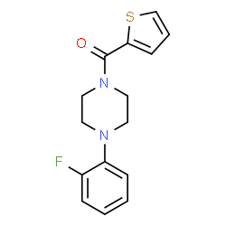 ChemSpider 2D Image | [4-(2-Fluorophenyl)-1-piperazinyl](2-thienyl)methanone | C15H15FN2OS