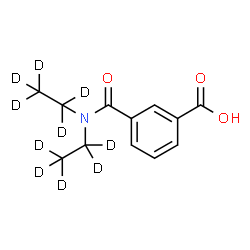 ChemSpider 2D Image | 3-{Bis[(~2~H_5_)ethyl]carbamoyl}benzoic acid | C12H5D10NO3