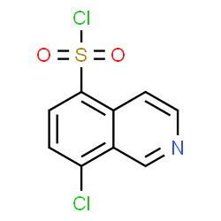 ChemSpider 2D Image | 8-Chloro-5-isoquinolinesulfonyl chloride | C9H5Cl2NO2S