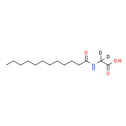 ChemSpider 2D Image | N-Dodecanoyl(2,2-~2~H_2_)glycine | C14H25D2NO3