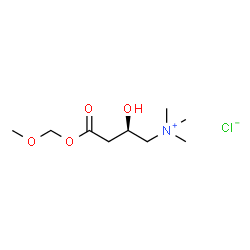ChemSpider 2D Image | (2R)-2-Hydroxy-4-(methoxymethoxy)-N,N,N-trimethyl-4-oxo-1-butanaminium chloride | C9H20ClNO4