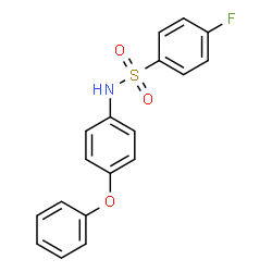 ChemSpider 2D Image | 4-Fluoro-N-(4-phenoxyphenyl)benzenesulfonamide | C18H14FNO3S