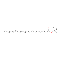 ChemSpider 2D Image | (~2~H_3_)Methyl (9E,11E,13E,15E)-9,11,13,15-octadecatetraenoate | C19H27D3O2
