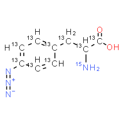 ChemSpider 2D Image | 4-Azido(~13~C_9_,~15~N)phenylalanine | 13C9H10N315NO2
