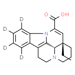 ChemSpider 2D Image | (3alpha,16alpha)-(9,10,11,12-~2~H_4_)Eburnamenine-14-carboxylic acid | C20H18D4N2O2