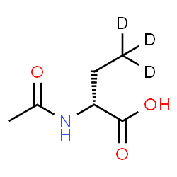 ChemSpider 2D Image | (2R)-2-Acetamido(4,4,4-~2~H_3_)butanoic acid | C6H8D3NO3