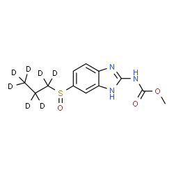 ChemSpider 2D Image | Methyl {6-[(~2~H_7_)propylsulfinyl]-1H-benzimidazol-2-yl}carbamate | C12H8D7N3O3S