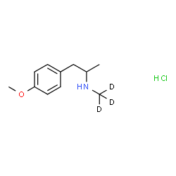 ChemSpider 2D Image | 1-(4-Methoxyphenyl)-N-(~2~H_3_)methyl-2-propanamine hydrochloride (1:1) | C11H15D3ClNO