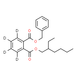 ChemSpider 2D Image | Benzyl 2-ethylhexyl 1,2-(~2~H_4_)benzenedicarboxylate | C23H24D4O4