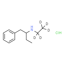 ChemSpider 2D Image | N-(~2~H_5_)Ethyl-1-phenyl-2-butanamine hydrochloride (1:1) | C12H15D5ClN