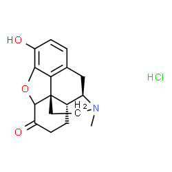 ChemSpider 2D Image | 3-Hydroxy-17-methyl-4,5-epoxymorphinan-6-one hydrochloride (1:1) | C17H20ClNO3