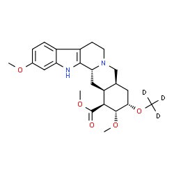 ChemSpider 2D Image | Methyl (3beta,16beta,17alpha,18alpha,20alpha)-11,17-dimethoxy-18-[(~2~H_3_)methyloxy]yohimban-16-carboxylate | C24H29D3N2O5