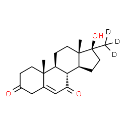ChemSpider 2D Image | (17beta)-17-Hydroxy-17-(~2~H_3_)methylandrost-5-ene-3,7-dione | C20H25D3O3