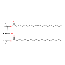 ChemSpider 2D Image | 2-Hydroxy-3-(stearoyloxy)(~2~H_5_)propyl (9Z)-9-octadecenoate | C39H69D5O5