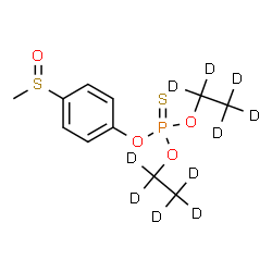 ChemSpider 2D Image | O,O-Bis[(~2~H_5_)ethyl] O-[4-(methylsulfinyl)phenyl] phosphorothioate | C11H7D10O4PS2