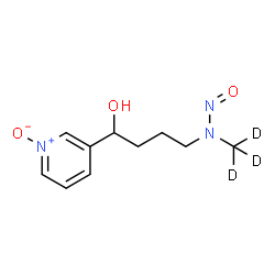 ChemSpider 2D Image | 4-[(~2~H_3_)Methyl(nitroso)amino]-1-(1-oxido-3-pyridinyl)-1-butanol | C10H12D3N3O3