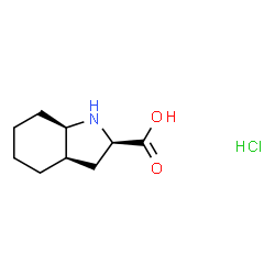 ChemSpider 2D Image | (2R,3aR,7aR)-Octahydro-1H-indole-2-carboxylic acid hydrochloride (1:1) | C9H16ClNO2