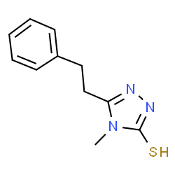 ChemSpider 2D Image | 4-Methyl-5-phenethyl-4H-1,2,4-triazole-3-thiol | C11H13N3S