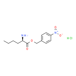 ChemSpider 2D Image | 4-Nitrobenzyl D-norleucinate hydrochloride (1:1) | C13H19ClN2O4