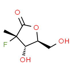 ChemSpider 2D Image | (3S,4S,5S)-3-Fluoro-4-hydroxy-5-(hydroxymethyl)-3-methyldihydro-2(3H)-furanone (non-preferred name) | C6H9FO4