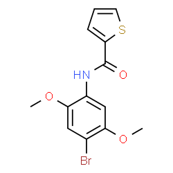 ChemSpider 2D Image | N-(4-Bromo-2,5-dimethoxyphenyl)-2-thiophenecarboxamide | C13H12BrNO3S