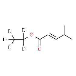 ChemSpider 2D Image | (~2~H_5_)Ethyl (2E)-4-methyl-2-pentenoate | C8H9D5O2