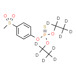 ChemSpider 2D Image | O,O-Bis[(~2~H_5_)ethyl] O-[4-(methylsulfonyl)phenyl] phosphorothioate | C11H7D10O5PS2