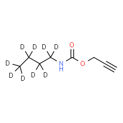 ChemSpider 2D Image | 2-Propyn-1-yl (~2~H_9_)butylcarbamate | C8H4D9NO2