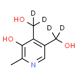 ChemSpider 2D Image | 4,5-Bis[hydroxy(~2~H_2_)methyl]-2-methyl-3-pyridinol | C8H7D4NO3