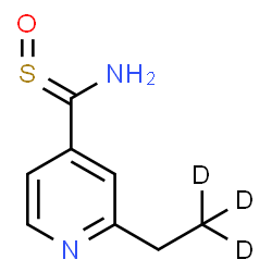 ChemSpider 2D Image | 1-{2-[(2,2,2-~2~H_3_)Ethyl]-4-pyridinyl}-1-sulfinylmethanamine | C8H7D3N2OS