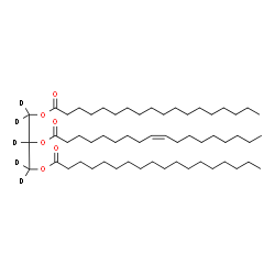 ChemSpider 2D Image | 1,3-Bis(stearoyloxy)(~2~H_5_)-2-propanyl (9Z)-9-octadecenoate | C57H103D5O6