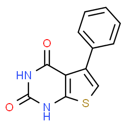 ChemSpider 2D Image | 5-Phenylthieno[2,3-d]pyrimidine-2,4(1H,3H)-dione | C12H8N2O2S