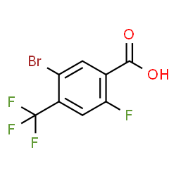 ChemSpider 2D Image | 5-Bromo-2-fluoro-4-(trifluoromethyl)benzoic acid | C8H3BrF4O2