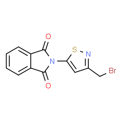 ChemSpider 2D Image | 2-[3-(Bromomethyl)-5-isothiazolyl]-1H-isoindole-1,3(2H)-dione | C12H7BrN2O2S