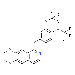 ChemSpider 2D Image | 1-{3,4-Bis[(~2~H_3_)methyloxy]benzyl}-6,7-dimethoxyisoquinoline | C20H15D6NO4