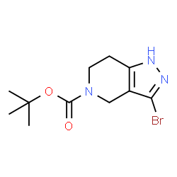 ChemSpider 2D Image | tert-butyl 3-bromo-1H,4H,5H,6H,7H-pyrazolo[4,3-c]pyridine-5-carboxylate | C11H16BrN3O2