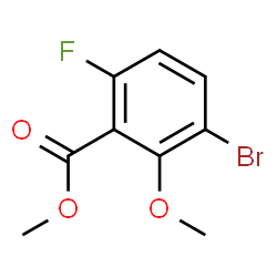 ChemSpider 2D Image | Methyl 3-bromo-6-fluoro-2-methoxybenzoate | C9H8BrFO3