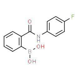 ChemSpider 2D Image | {2-[(4-Fluorophenyl)carbamoyl]phenyl}boronic acid | C13H11BFNO3