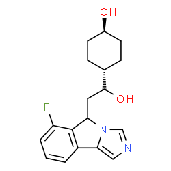 ChemSpider 2D Image | trans-4-[(1S)-2-(6-Fluoro-5H-imidazo[5,1-a]isoindol-5-yl)-1-hydroxyethyl]cyclohexanol | C18H21FN2O2