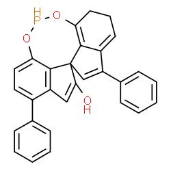 ChemSpider 2D Image | 9,13-Diphenyl-2,3-dihydrodiindeno[7,1-de:1',7'-fg][1,3,2]dioxaphosphocin-11-ol | C29H21O3P